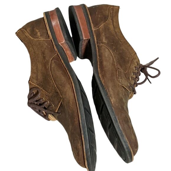 Cole Haan men's leather casual lace up leather loafer distressed look 9.5M - Picture 3 of 12